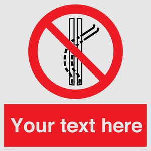 Custom prohibition Do not leave the tow track